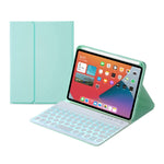 HY006D 원형 키 분리형 블루투스 키보드 가죽 케이스 컬러 백라이트 및 홀더 포함, iPad mini 6용, HY006D