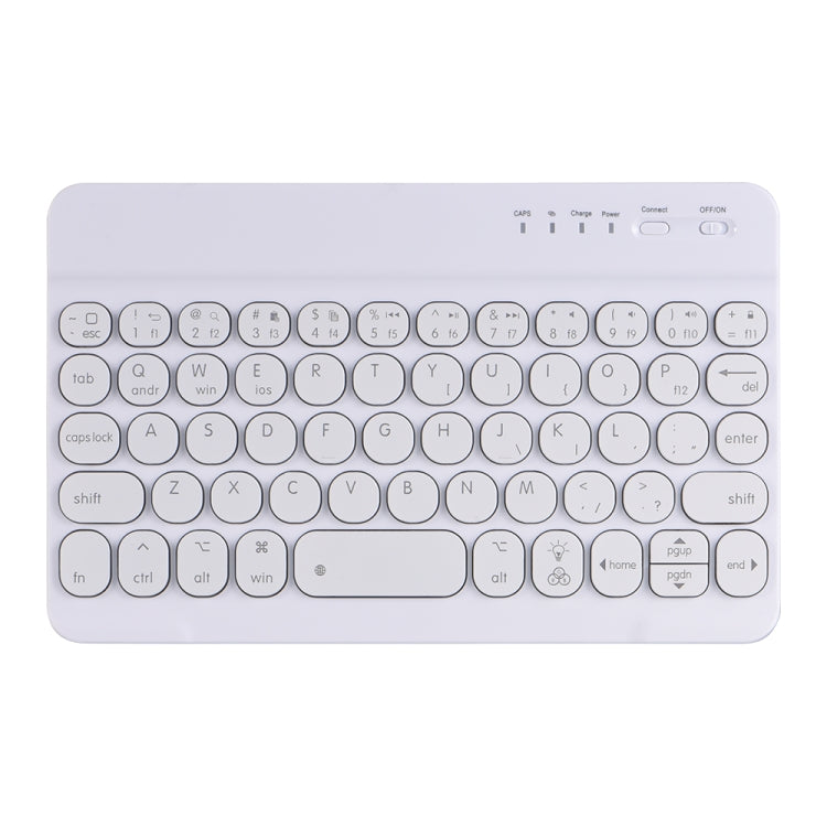 HY006D 원형 키 분리형 블루투스 키보드 가죽 케이스 컬러 백라이트 및 홀더 포함, iPad mini 6용, HY006D