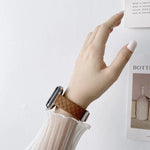 체커드 가죽 교체 스트랩 시계줄, 애플 워치 시리즈 7 41mm/6&SE&5&4 40mm/3&2&1 38mm, 7 45mm/6&SE&5&4 44mm/3&2&1 42mm용