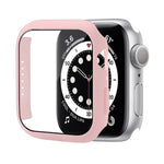 충격 방지 PC 보호 케이스 강화 유리 필름 포함, Apple Watch 시리즈 9 / 8 / 7 41mm용, Apple Watch 시리즈 9 / 8 / 7 45mm용, Apple Watch 시리즈 8 / 7 41mm용