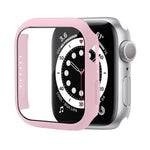 충격 방지 PC 보호 케이스 강화 유리 필름 포함, Apple Watch 시리즈 9 / 8 / 7 41mm용, Apple Watch 시리즈 9 / 8 / 7 45mm용, Apple Watch 시리즈 8 / 7 41mm용