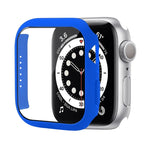 충격 방지 PC 보호 케이스 강화 유리 필름 포함, Apple Watch 시리즈 9 / 8 / 7 41mm용, Apple Watch 시리즈 9 / 8 / 7 45mm용, Apple Watch 시리즈 8 / 7 41mm용