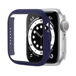 충격 방지 PC 보호 케이스 강화 유리 필름 포함, Apple Watch 시리즈 9 / 8 / 7 41mm용, Apple Watch 시리즈 9 / 8 / 7 45mm용, Apple Watch 시리즈 8 / 7 41mm용