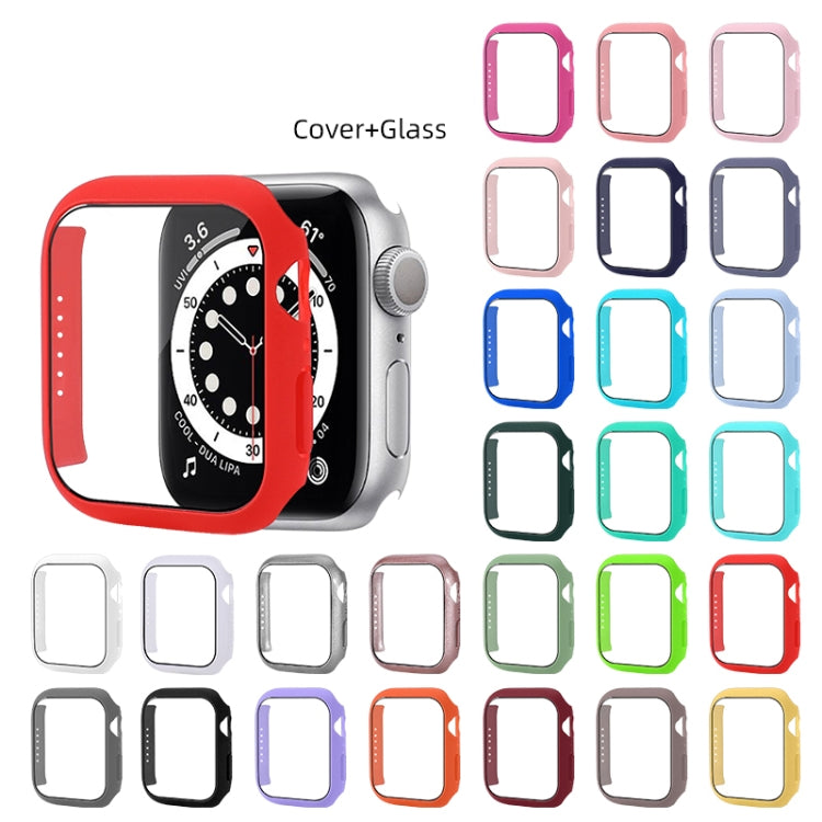 충격 방지 PC 보호 케이스 강화 유리 필름 포함, Apple Watch 시리즈 9 / 8 / 7 41mm용, Apple Watch 시리즈 9 / 8 / 7 45mm용, Apple Watch 시리즈 8 / 7 41mm용