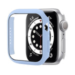 충격 방지 PC 보호 케이스 강화 유리 필름 포함, Apple Watch 시리즈 9 / 8 / 7 41mm용, Apple Watch 시리즈 9 / 8 / 7 45mm용, Apple Watch 시리즈 8 / 7 41mm용