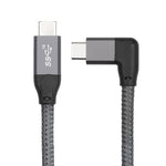 100W USB-C / 타입-C 엘보우 to USB-C / 타입-C 남성형 풀기능 데이터 케이블 E-마크 포함, 0.5m, 1m, 1.5m