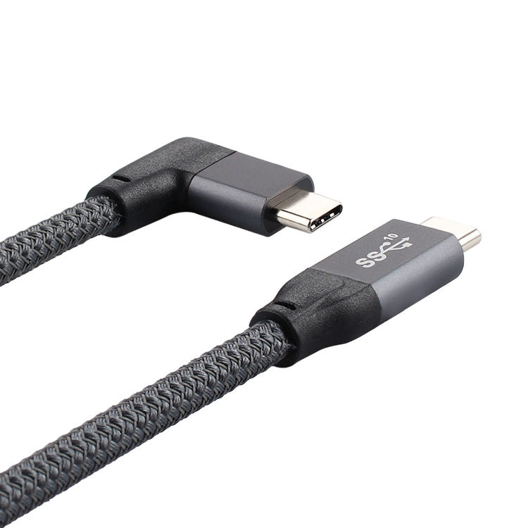 100W USB-C / 타입-C 엘보우 to USB-C / 타입-C 남성형 풀기능 데이터 케이블 E-마크 포함, 0.5m, 1m, 1.5m