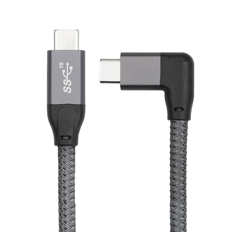 100W USB-C / 타입-C 엘보우 to USB-C / 타입-C 남성형 풀기능 데이터 케이블 E-마크 포함, 0.5m, 1m, 1.5m