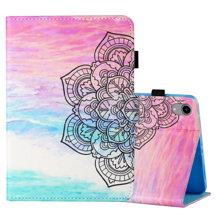 Coloured Drawing Stitching Horizontal Flip Leather Case with Holder & Card Slot & Sleep / Wake-up Function, For iPad mini 2024 / mini 6