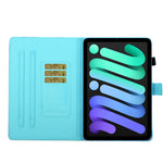 Coloured Drawing Stitching Horizontal Flip Leather Case with Holder & Card Slot & Sleep / Wake-up Function, For iPad mini 2024 / mini 6