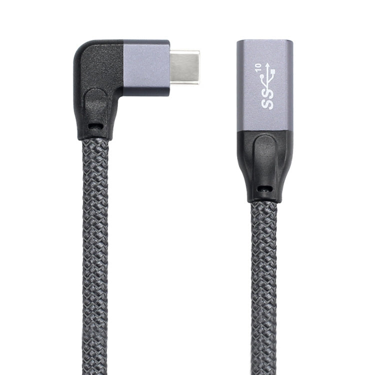 100W USB-C / 타입-C 엘보우 남성형 to USB-C / 타입-C 여성형 풀기능 데이터 연장 케이블, 0.2m, 0.5m, 1m, 1.5m
