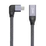 100W USB-C / 타입-C 엘보우 남성형 to USB-C / 타입-C 여성형 풀기능 데이터 연장 케이블, 0.2m, 0.5m, 1m, 1.5m