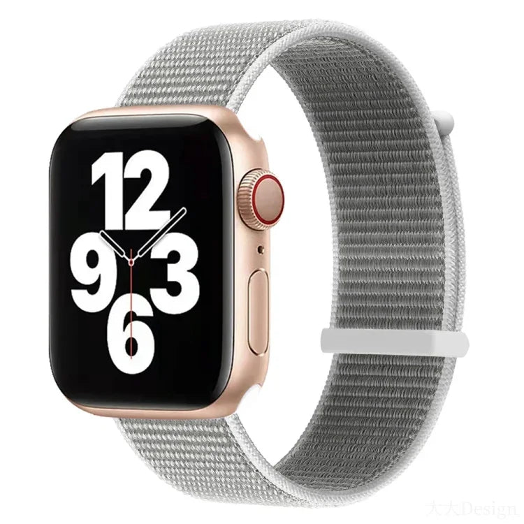 Hook and Loop Fastener Dual Section Replacement Watchband For Apple Watch Series, 7 41mm / 6&SE&5&4 40mm / 3&2&1 38mm, 7 45mm / 6&SE&5&4 44mm / 3&2&1 42mm