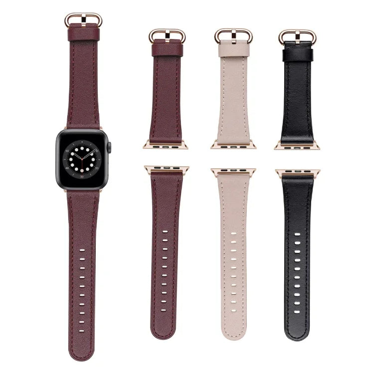 클래식 버클 가죽 교체 스트랩 시계줄, 애플 워치 시리즈용, 7 41mm / 6&SE&5&4 40mm / 3&2&1 38mm, 7 45mm / 6&SE&5&4 44mm / 3&2&1 42mm용