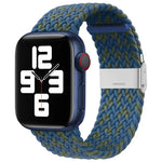 Nylon Braid One Buckle Replacement Watchband For Apple Watch Series, 7 41mm / 6&SE&5&4 40mm / 3&2&1 38mm