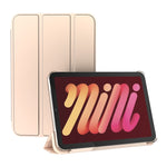 Double-sided Matte Translucent PC Tablet Leather Case with 3-folding Holder & Sleep / Wake-up Function, For iPad mini 2024 / mini 6