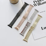 번개 모양 스테인리스 스틸 교체용 시계줄, 애플 워치 시리즈 7 41mm / 6&SE&5&4 40mm / 3&2&1 38mm, 7 45mm / 6&SE&5&4 44mm / 3&2&1 42mm용