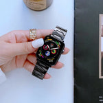 번개 모양 스테인리스 스틸 교체용 시계줄, 애플 워치 시리즈 7 41mm / 6&SE&5&4 40mm / 3&2&1 38mm, 7 45mm / 6&SE&5&4 44mm / 3&2&1 42mm용