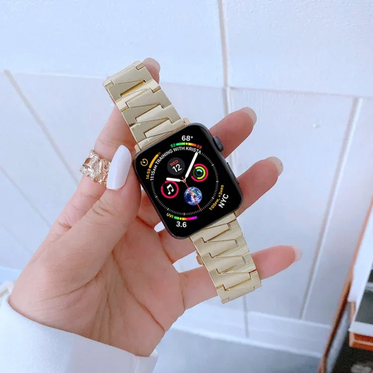 번개 모양 스테인리스 스틸 교체용 시계줄, 애플 워치 시리즈 7 41mm / 6&SE&5&4 40mm / 3&2&1 38mm, 7 45mm / 6&SE&5&4 44mm / 3&2&1 42mm용