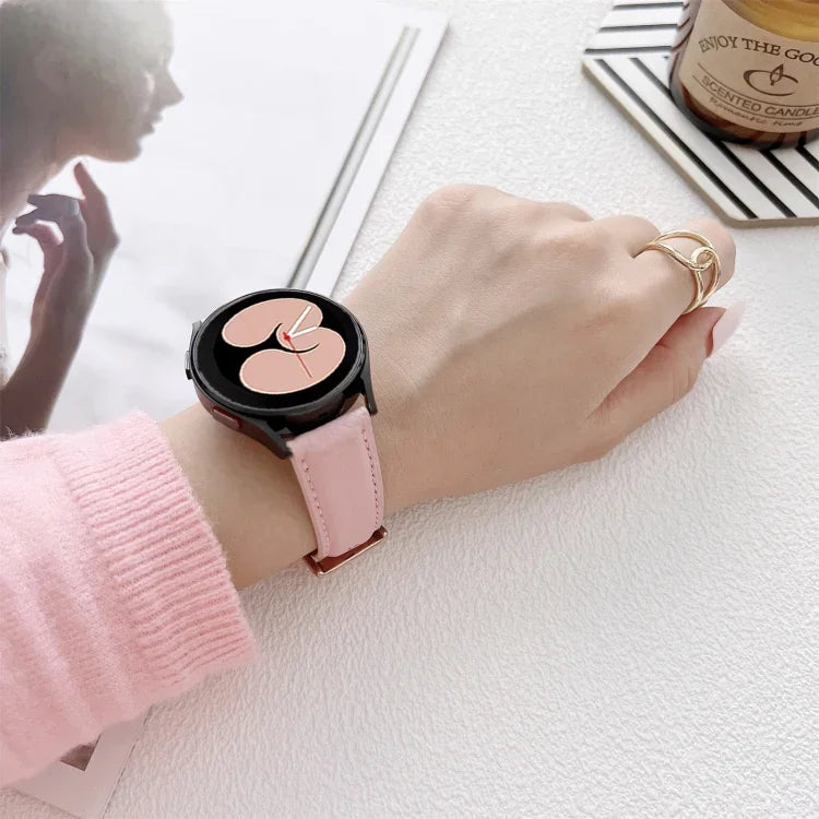 Lychee Texture Leather Strap Watchband, For Samsung Galaxy Watch4 40mm / 44mm