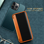 Magnetic Side Window View Shockproof Horizontal Flip Leather Case, For iPhone 13 mini, For iPhone 13, For iPhone 13 Pro, For iPhone 13 Pro Max