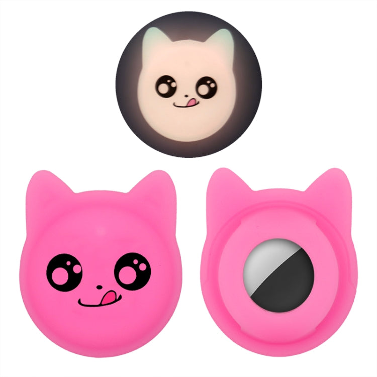 Cute Cartoon Pet Collar Anti-lost Tracker Silicone Case For AirTag 2nd Gen / AirTag 1st Gen, Serious Face, Naughty Smiley, Hanhan Smile, Naughty Smile