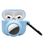 2 in 1 충격 방지 전체 커버 실리콘 보호 케이스 AirPods 3 / AirTag 2세대 / AirTag 1세대용, AirPods 3 / AirTag용
