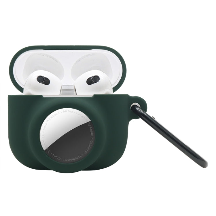 2 in 1 충격 방지 전체 커버 실리콘 보호 케이스 AirPods 3 / AirTag 2세대 / AirTag 1세대용, AirPods 3 / AirTag용