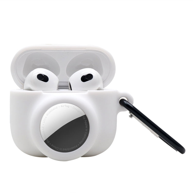 2 in 1 충격 방지 전체 커버 실리콘 보호 케이스 AirPods 3 / AirTag 2세대 / AirTag 1세대용, AirPods 3 / AirTag용