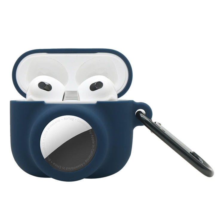 2 in 1 충격 방지 전체 커버 실리콘 보호 케이스 AirPods 3 / AirTag 2세대 / AirTag 1세대용, AirPods 3 / AirTag용