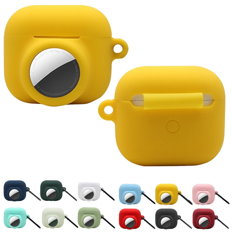 2 in 1 충격 방지 전체 커버 실리콘 보호 케이스 AirPods 3 / AirTag 2세대 / AirTag 1세대용, AirPods 3 / AirTag용