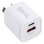 20WACB 20W QC3.0 + PD 고속 충전기, AU 플러그, EU 플러그, US 플러그
