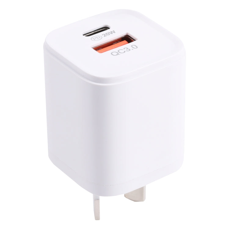 20WACB 20W QC3.0 + PD 고속 충전기, AU 플러그, EU 플러그, US 플러그