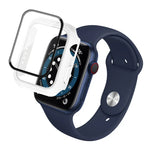 IMAK Shockproof PC Protective Case with Tempered Glass Film, For Apple Watch Series 6 & SE & 5 & 4 44mm, For Apple Watch Series 3 & 2 & 1 42mm, For Apple Watch Series 6 & SE & 5 & 4 40mm, For Apple Watch Series 3 & 2 & 1 38mm