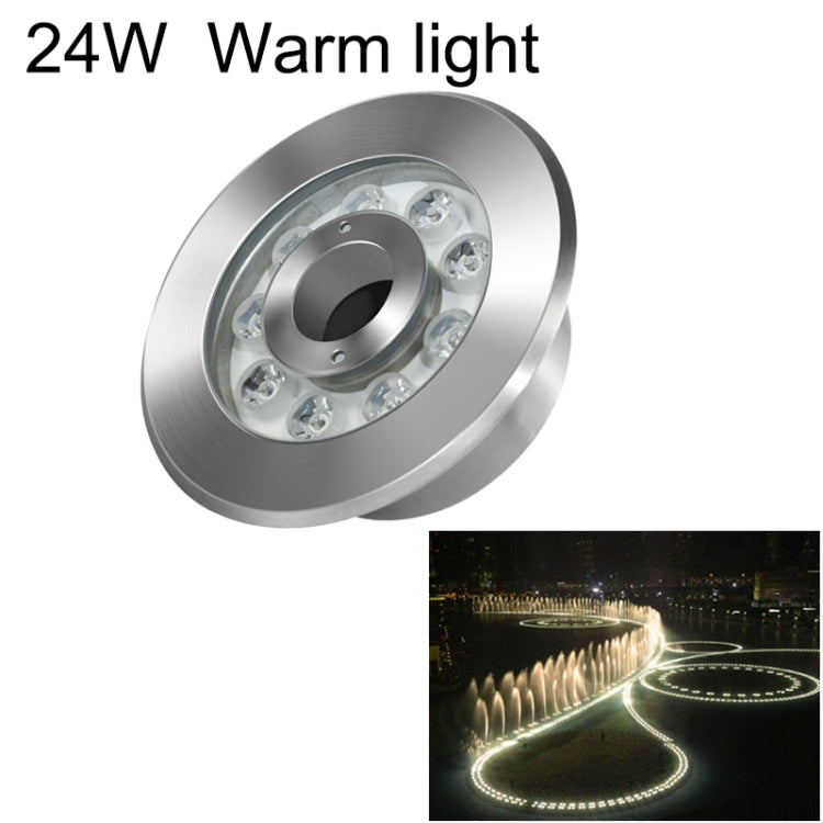 조경 링 LED 스테인리스 스틸 수중 분수 조명, 6W, 9W, 12W, 18W, 24W