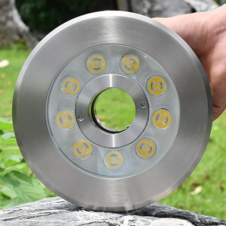 조경 컬러풀 색상 변환 링 LED 스테인리스 스틸 수중 분수 조명, 9W, 12W, 24W
