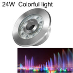 조경 컬러풀 색상 변환 링 LED 스테인리스 스틸 수중 분수 조명, 9W, 12W, 24W