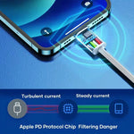 PD USB-C / Type-C to 8 핀 데이터 케이블, 케이블 길이: 1m, 12W, 20W