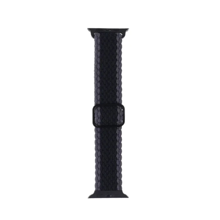 조절 가능한 줄무늬 나일론 직조 시계줄, 애플 워치 시리즈 7 41mm / 6&SE&5&4 40mm / 3&2&1 38mm용, 7 45mm / 6&SE&5&4 44mm / 3&2&1 42mm용