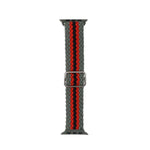 조절 가능한 줄무늬 나일론 직조 시계줄, 애플 워치 시리즈 7 41mm / 6&SE&5&4 40mm / 3&2&1 38mm용, 7 45mm / 6&SE&5&4 44mm / 3&2&1 42mm용