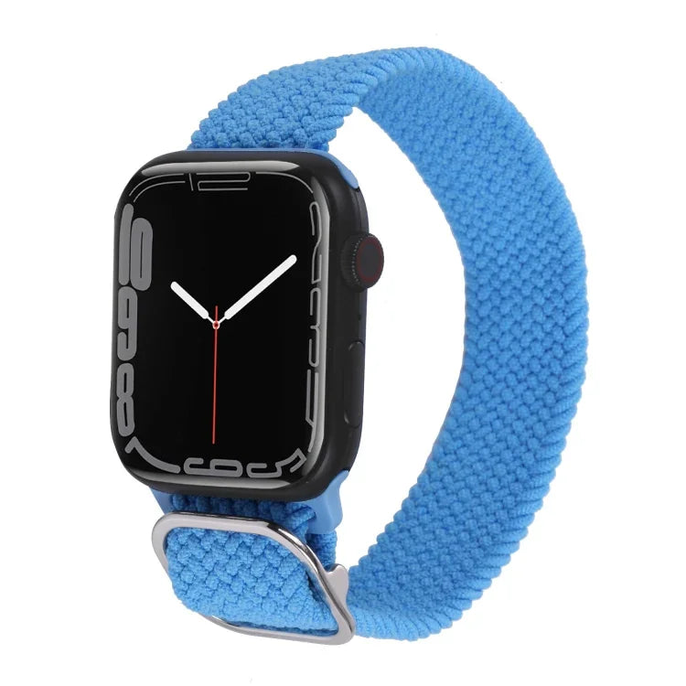 Nylon Braid Strap Watchband For Apple Watch Series, 7 45mm / 6&SE&5&4 44mm / 3&2&1 42mm