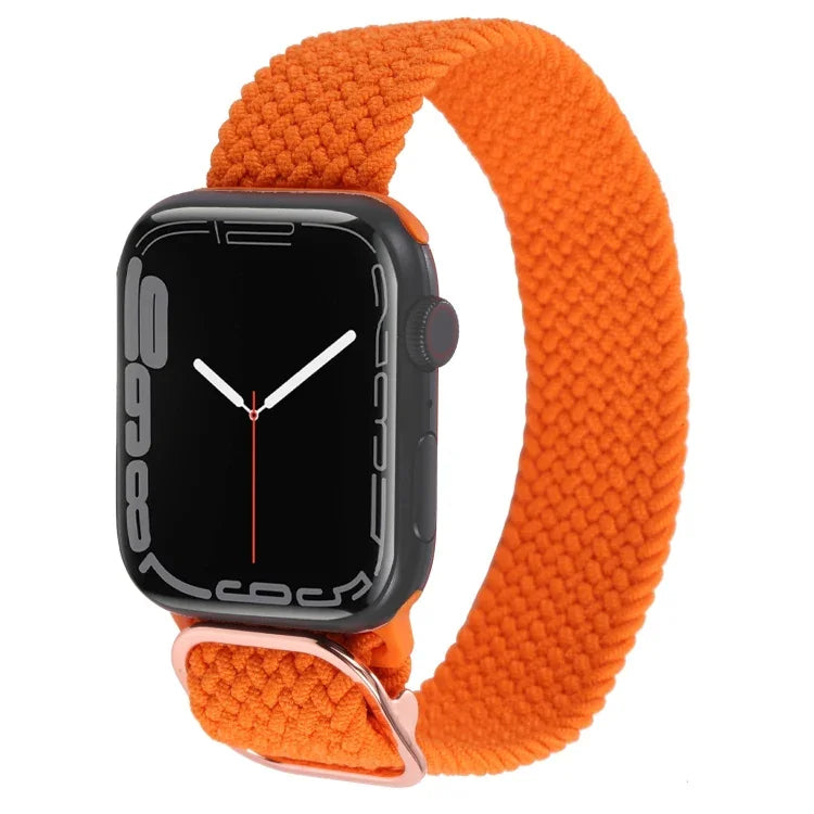 Nylon Braid Strap Watchband For Apple Watch Series, 7 45mm / 6&SE&5&4 44mm / 3&2&1 42mm