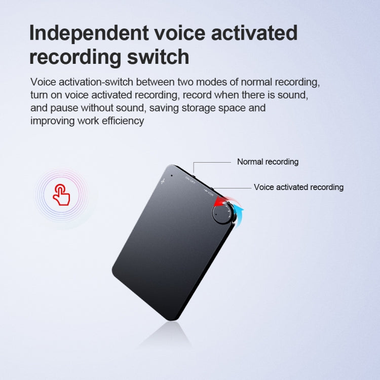 K2 휴대용 초슬림 카드 음성 녹음기, 4GB, 8GB, 16GB, 32GB