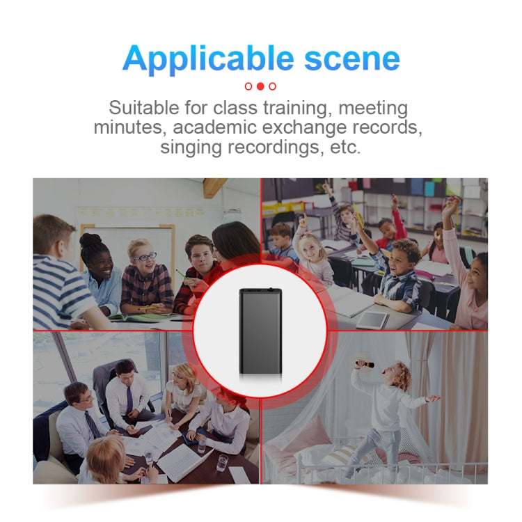 Q1 지능형 HD 노이즈 감소 음성 제어 녹음기, 8GB, 16GB, 32GB