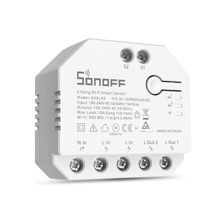 Sonoff DUALR3 듀얼 방식 제어 WiFi 스마트 스위치 모듈, DUALR3