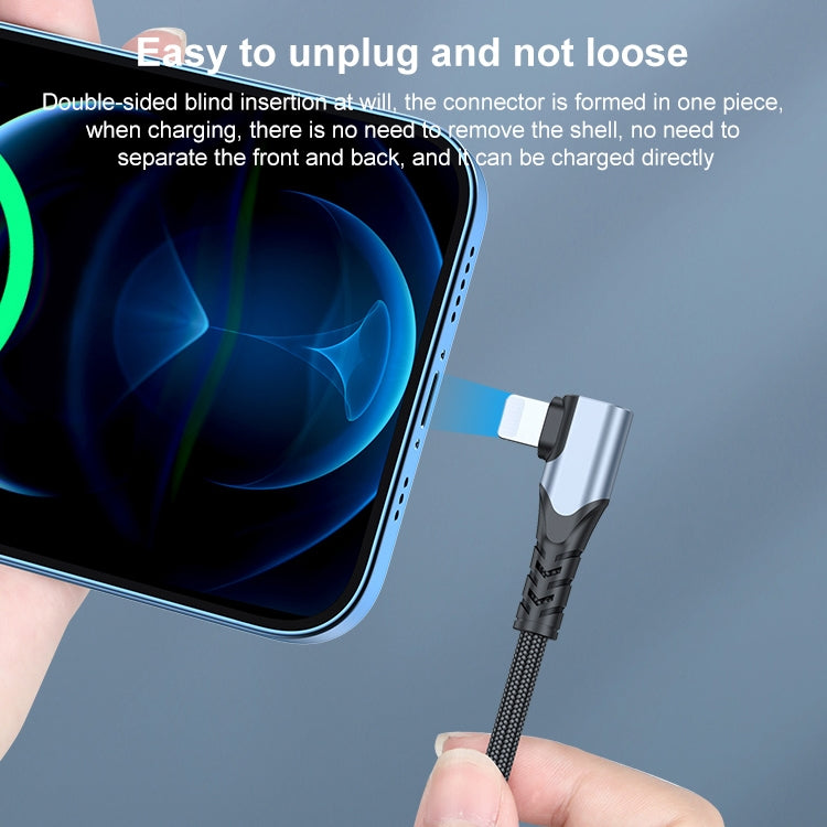 6A PD 20W USB-C / Type-C to 8 핀 엘보우 휴대폰 데이터 케이블, 1m, 2m