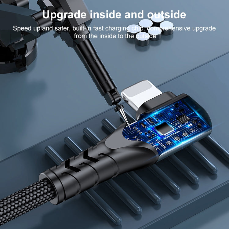 6A PD 20W USB-C / Type-C to 8 핀 엘보우 휴대폰 데이터 케이블, 1m, 2m