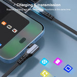 6A PD 20W USB-C / Type-C to 8 핀 엘보우 휴대폰 데이터 케이블, 1m, 2m