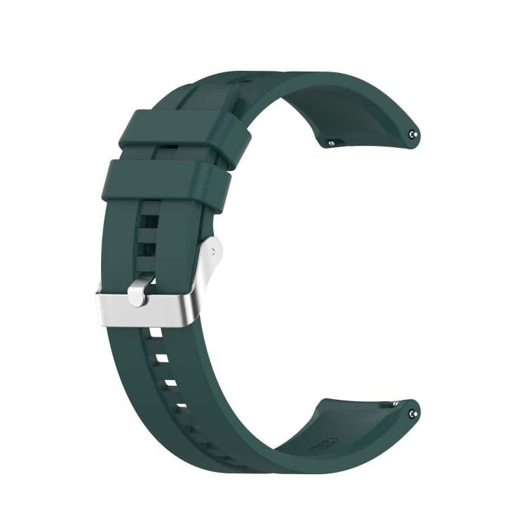 Silicone Silver Buckle Watchband, For Huawei Watch GT 3 46mm/GT Runner, For Huawei Watch GT 3 42mm