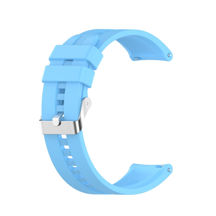 Silicone Silver Buckle Watchband, For Huawei Watch GT 3 46mm/GT Runner, For Huawei Watch GT 3 42mm